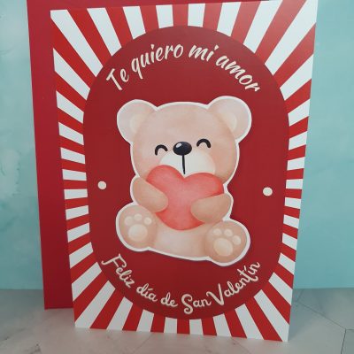 tarjeta 3d en relieve hecha a mano diseño propio