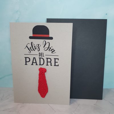 tarjeta felicitación dia del padre hecha a mano con diseño propio