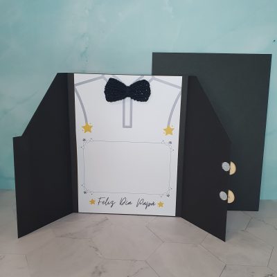 tarjeta felicitación dia del padre hecha a mano con diseño propio