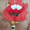 ramo flores crochet hecho a mano rosas y corazones