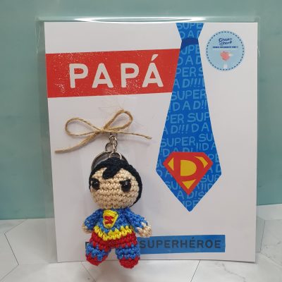 supermancrochet llavero personalizado regalo