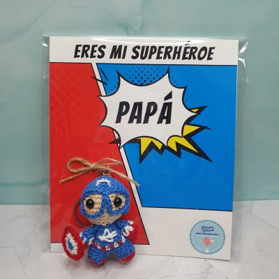 capitan america crochet llavero personalizado regalo