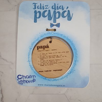 llavero grabado madera dia padre regalo personalizado