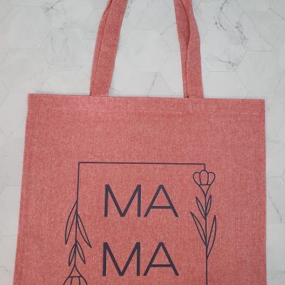 totte bag con diseño dtf textil día de la madre