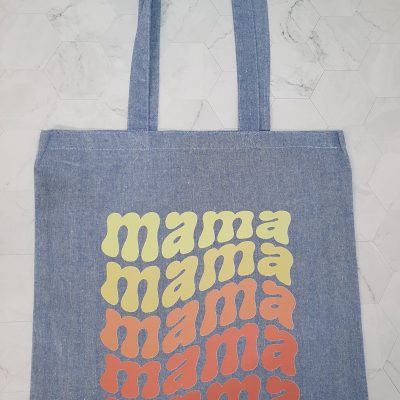 totte bag con diseño dtf textil día de la madre