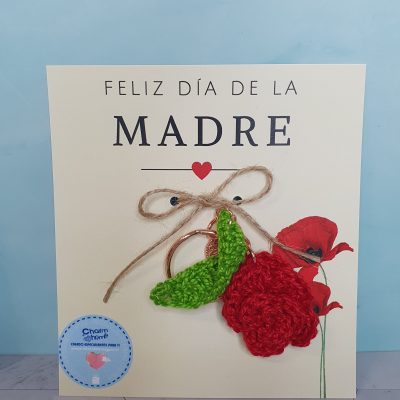 llavero crochet día de la madre flor