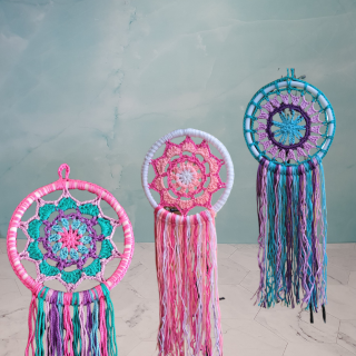 atrapasueños hechos a mano crochet